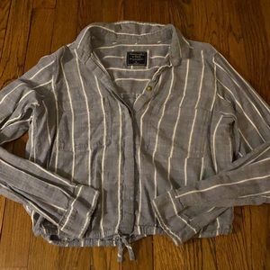 Abercrombie and Fitch striped collared top